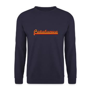catalunya - Unisex Sweatshirt - navy - Front - Alina (178cm) & Michal (187cm)