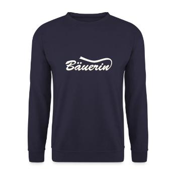 Landwirtin Bäuerin - Unisex Pullover - Navy - Vorne - Alina (178cm) & Michal (187cm)