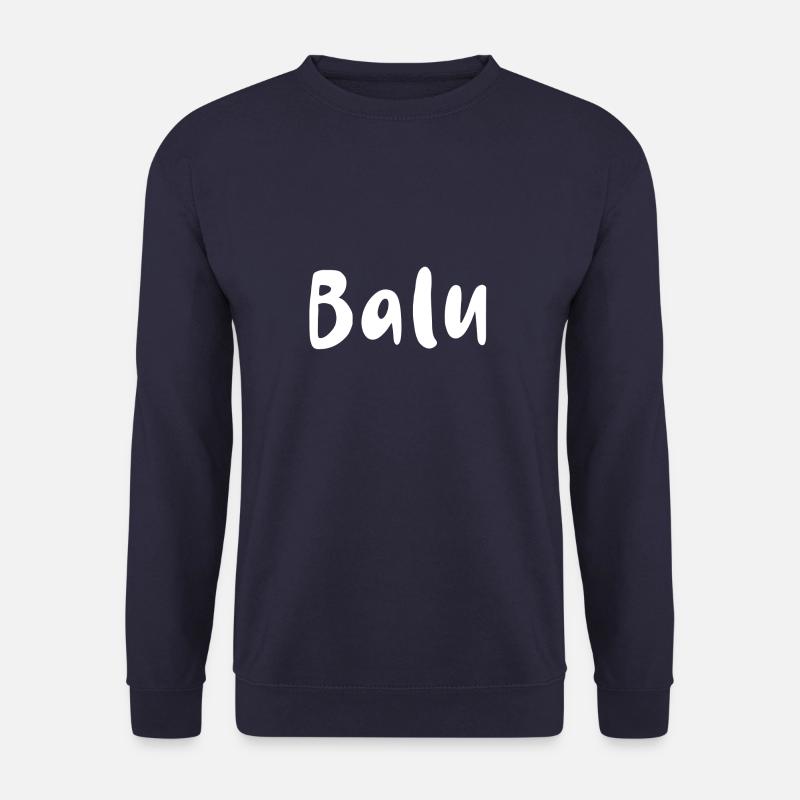 Name, font,white, balu - Unisex Sweatshirt - navy