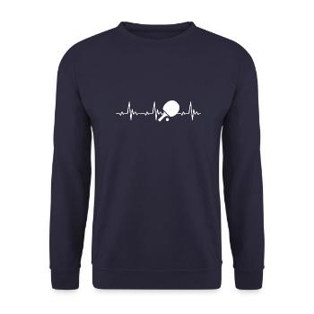 Table tennis heartbeat sport - Unisex Sweatshirt - navy - Front - Alina (178cm) & Michal (187cm)