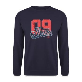 09 Ariejo (Ariège) Vintage - Unisex Sweatshirt - navy - Front - Alina (178cm) & Michal (187cm)