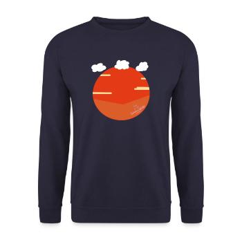 Couché de soleil ☀️ 974 - Sweat-shirt Unisexe - marine - Devant - Alina (178cm) & Michal (187cm)