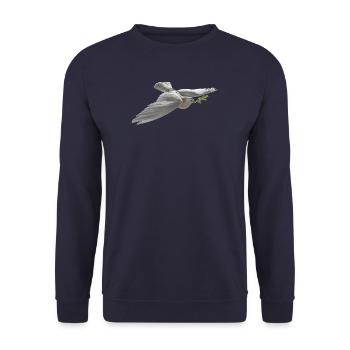 Paix - Sweat-shirt Unisexe - marine - Devant - Alina (178cm) & Michal (187cm)