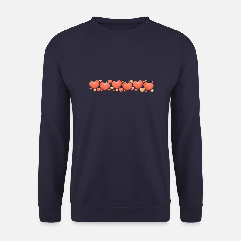 Herzchen rot - Unisex Pullover - Navy