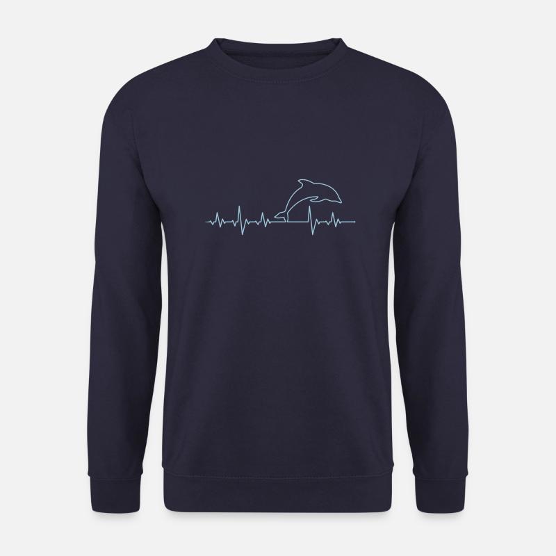Herzschlag Delfin - Unisex Pullover - Navy