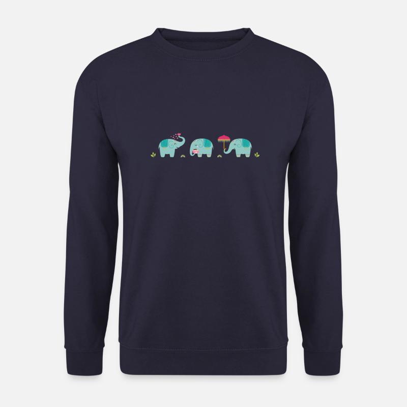 drei kleine Elefanten - three little elephants - Unisex Pullover - Navy