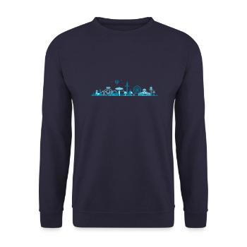 Skyline - München - Unisex Pullover - Navy - Vorne - Alina (178cm) & Michal (187cm)