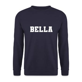 Nom - Bella - Sweat-shirt Unisexe - marine - Devant - Alina (178cm) & Michal (187cm)