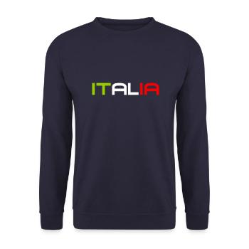 Italia - Italy - Italien - Slogan - Unisex Sweatshirt - navy - Front - Alina (178cm) & Michal (187cm)