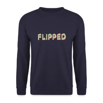 Flipped - Unisex Pullover - Navy - Vorne - Alina (178cm) & Michal (187cm)