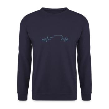 Classe G Heartbeat - Sweat-shirt Unisexe - marine - Devant - Alina (178cm) & Michal (187cm)