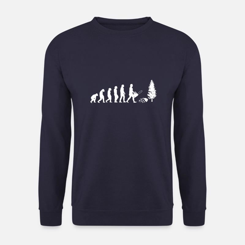 Evolution Holzhacker weiss - Unisex Pullover - Navy