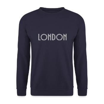 London - Unisex Pullover - Navy - Vorne - Alina (178cm) & Michal (187cm)