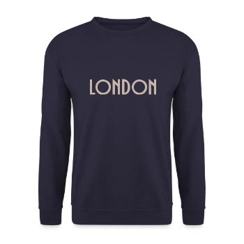 London - Unisex Pullover - Navy - Vorne - Alina (178cm) & Michal (187cm)