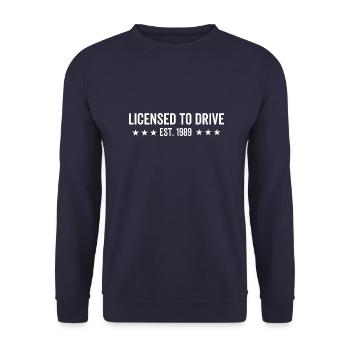 Permis de conduire est. 1989 - Sweat-shirt Unisexe - marine - Devant - Alina (178cm) & Michal (187cm)