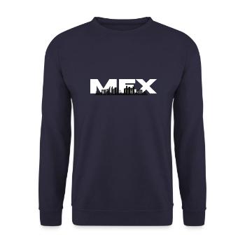 Mexico city skyline - Unisex Sweatshirt - navy - Front - Alina (178cm) & Michal (187cm)