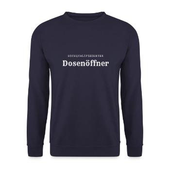 Dosenöffner - Unisex Pullover - Navy - Vorne - Alina (178cm) & Michal (187cm)