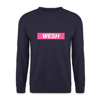 Wesh France - Sweat-shirt Unisexe - marine - Devant - Alina (178cm) & Michal (187cm)