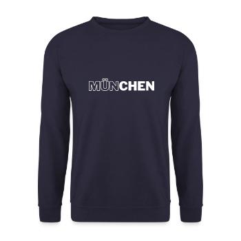 Munich - Unisex Sweatshirt - navy - Front - Alina (178cm) & Michal (187cm)