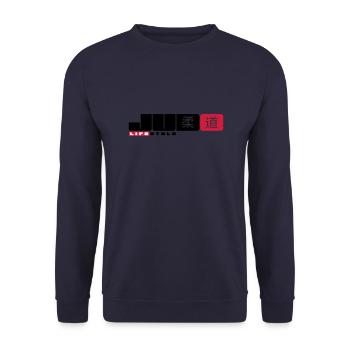 judo - Unisex Sweatshirt - navy - Front - Alina (178cm) & Michal (187cm)