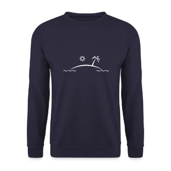 lonely island - Unisex Sweatshirt - navy - Front - Alina (178cm) & Michal (187cm)