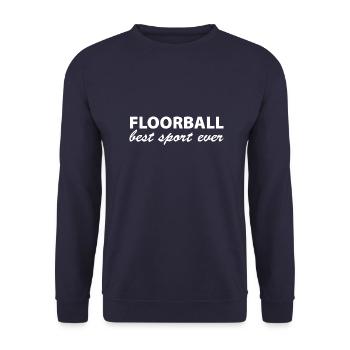 Floorball meilleur sport ever - Sweat-shirt Unisexe - marine - Devant - Alina (178cm) & Michal (187cm)