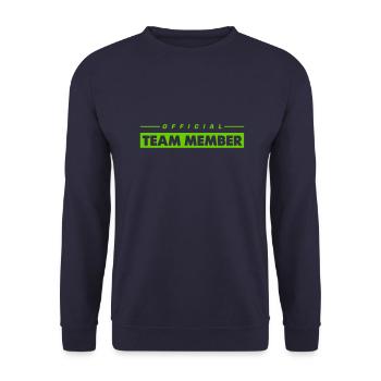 Team Member - Unisex Sweatshirt - navy - Front - Alina (178cm) & Michal (187cm)
