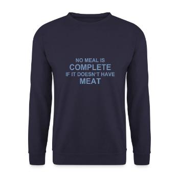 Fleischliebhaber BBQ Kochkunst Grillparty - Unisex Pullover - Navy - Vorne - Alina (178cm) & Michal (187cm)