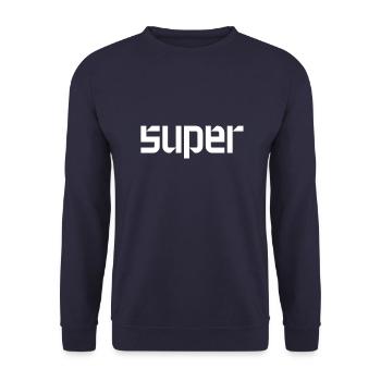 Super - Unisex Sweatshirt - navy - Front - Alina (178cm) & Michal (187cm)