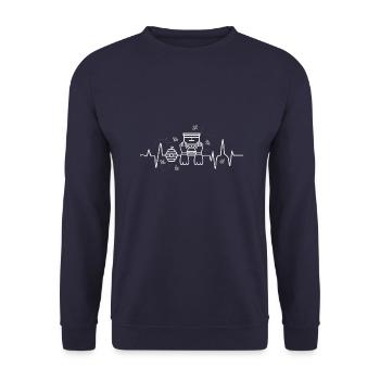 Imker - Unisex Pullover - Navy - Vorne - Alina (178cm) & Michal (187cm)