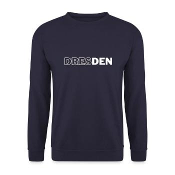 Dresden - Unisex Sweatshirt - navy - Front - Alina (178cm) & Michal (187cm)