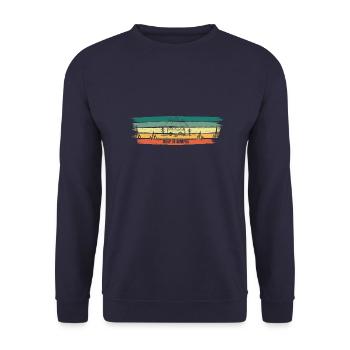 Cadeau Montagnes Pulsation Alpes Camper / Camping - Sweat-shirt Unisexe - marine - Devant - Alina (178cm) & Michal (187cm)