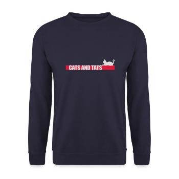 Citation de chats et de tats - Sweat-shirt Unisexe - marine - Devant - Alina (178cm) & Michal (187cm)