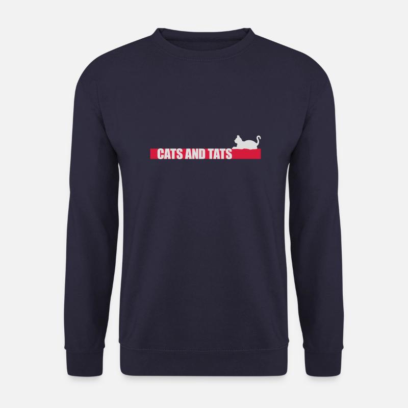 cats and tats quote - Unisex Sweatshirt - navy