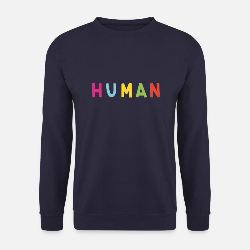 Fröhlicher Aufdruck Human - Unisex Pullover - Navy