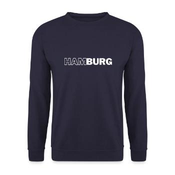 Hamburg Hansestadt - Unisex Pullover - Navy - Vorne - Alina (178cm) & Michal (187cm)