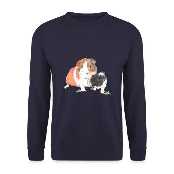 Wester Guinea Pigs - Unisex Sweatshirt - navy - Front - Alina (178cm) & Michal (187cm)