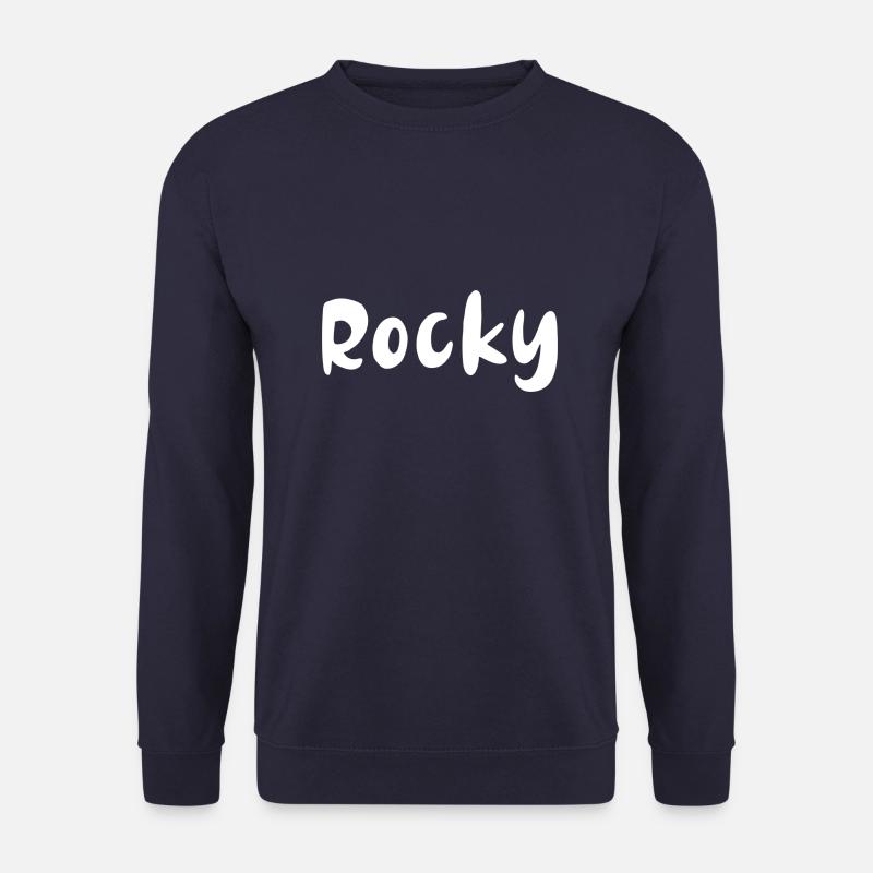 Name, Schrift,weiss,rocky - Unisex Pullover - Navy
