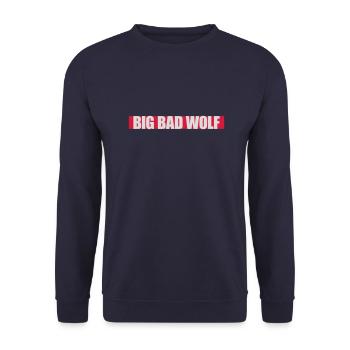 big bad wolf quote - Unisex Sweatshirt - navy - Front - Alina (178cm) & Michal (187cm)