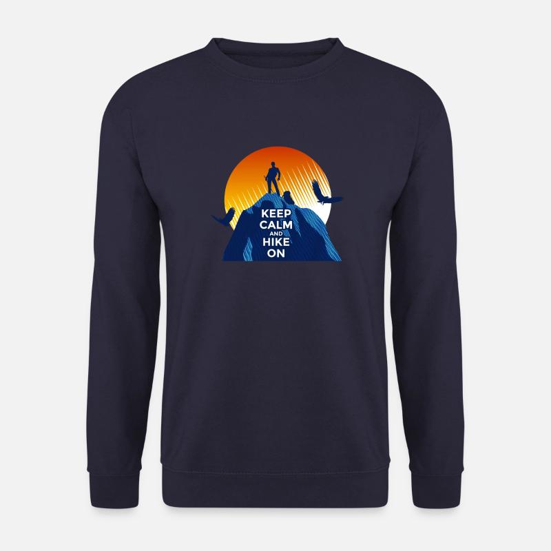 Keep calm and hike on - Unisex Pullover - Navy