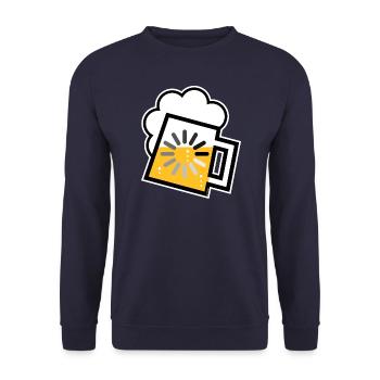 Beer Loading (Drinking In Progress / Icon / /) - Unisex Sweatshirt - navy - Front - Alina (178cm) & Michal (187cm)