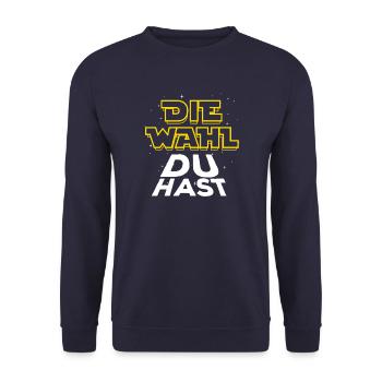 Die Wahl du hast - Wähler - Stimme - Unisex Pullover - Navy - Vorne - Alina (178cm) & Michal (187cm)