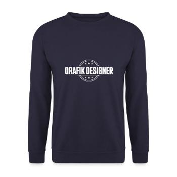 Grafik Designer Beruf - Unisex Pullover - Navy - Vorne - Alina (178cm) & Michal (187cm)