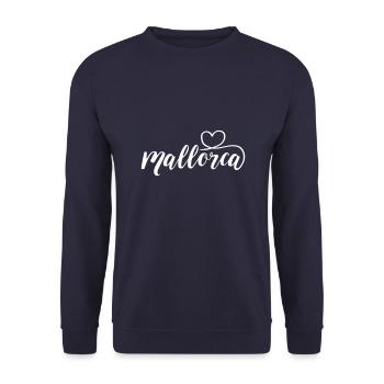 Mallorca Herz - Unisex Pullover - Navy - Vorne - Alina (178cm) & Michal (187cm)