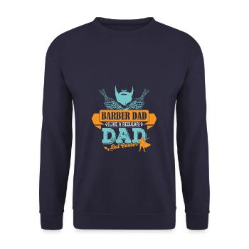 Friseur Vater Papa cooler - Unisex Pullover - Navy - Vorne - Alina (178cm) & Michal (187cm)