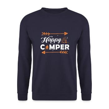 Happy Camper - Chemise - Sweat-shirt Unisexe - marine - Devant - Alina (178cm) & Michal (187cm)
