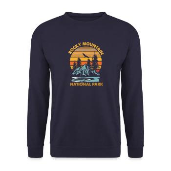 rocky mountain - T-shirt - Sweat-shirt Unisexe - marine - Devant - Alina (178cm) & Michal (187cm)