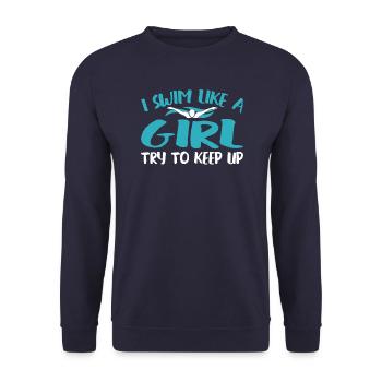 Maillot de bain - Sweat-shirt Unisexe - marine - Devant - Alina (178cm) & Michal (187cm)