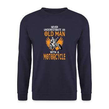 Moto moto moto shirt - Sweat-shirt Unisexe - marine - Devant - Alina (178cm) & Michal (187cm)