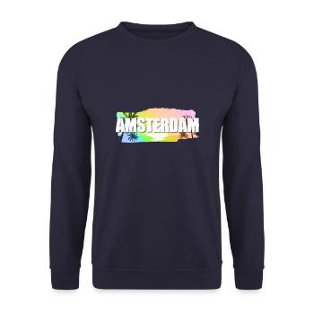 Amsterdam - Unisex Pullover - Navy - Vorne - Alina (178cm) & Michal (187cm)